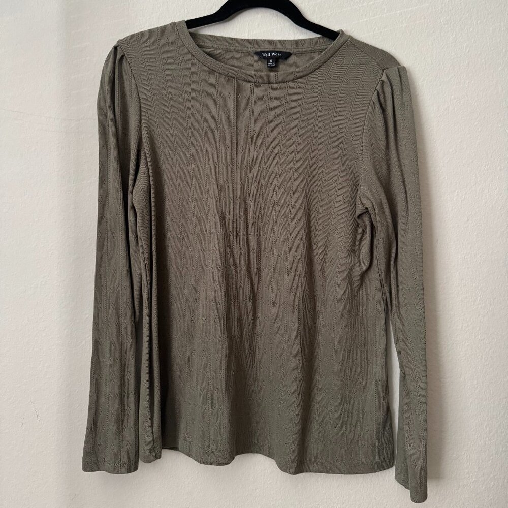 Navy Green Long sleeve shirt
